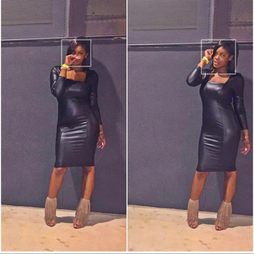Black knee length dress